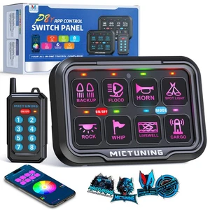 MICTUNING P8Y Ultra 8 Gang RGB Switch Panel App & 230FT Remote Control Dimmable - Picture 1 of 12