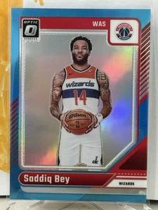 2024-25 Panini Donruss Optic Saddiq Bey Aqua Blue /299Wizards Pelicans - Picture 1 of 2