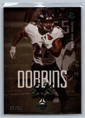 2021 Panini Luminance #8 J.K. Dobbins Teal #/35 - Image 1 of 2
