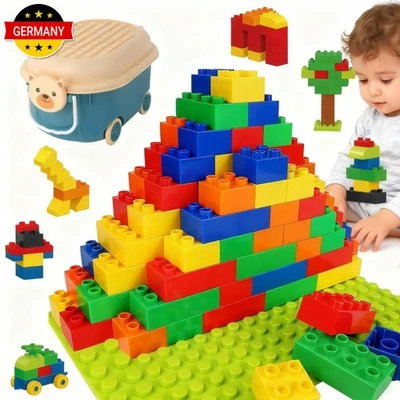 Bausteine Set Groß 73 Stück ab 3 4 5 6 7 Jahre Kompatibel mit Duplo, Klassische - Bild 1 von 4