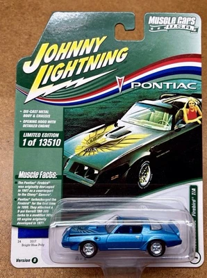 Johnny Lightning Muscle Cars 1980 PONTIAC FIREBIRD T/A TRANS AM Blue R1 #1💙 - Image 1 of 3