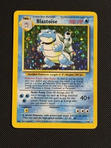 Pokemon WOTC 1999 Base Set Blastoise Rare Holo Vintage Pokemon Card Excellent 2 - Picture 1 of 2