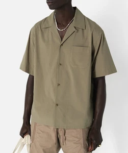 NEW John Elliott Bark Cotton Blend Camp Shirt Sz L NWT $248 - Picture 1 of 14