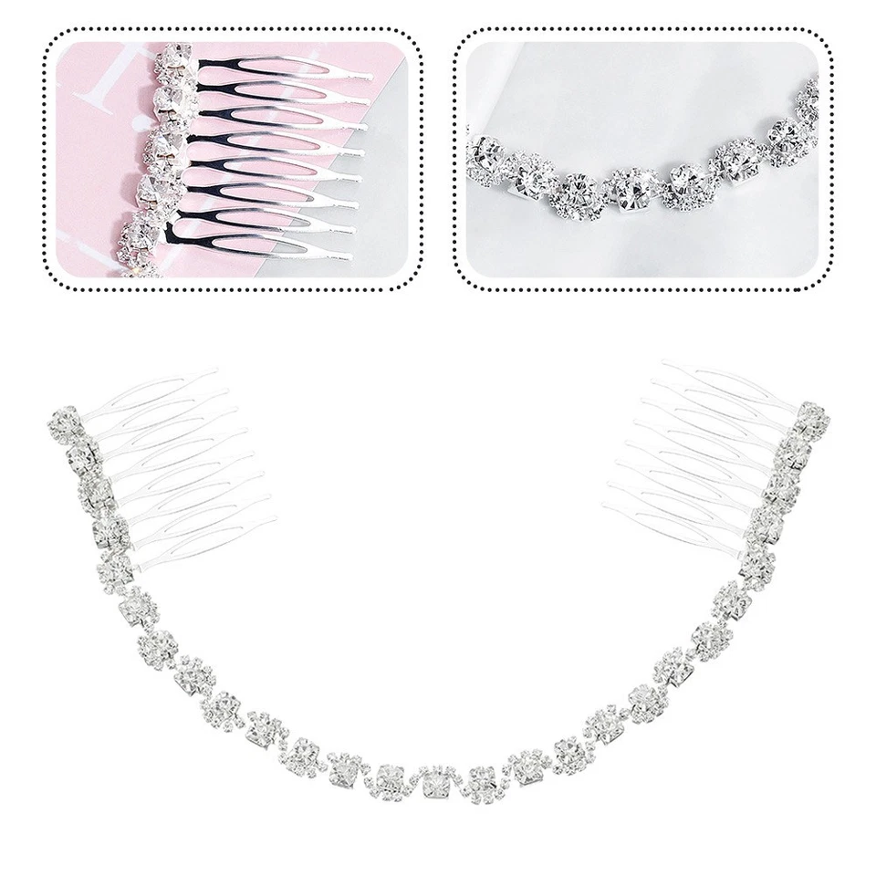  Pettini Di Cristallo Accessori Acconciature Sposa Acconciatura Matrimonio - Immagine 1 di 4