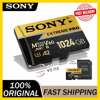 Sony Micro SD Memory Card 2TB 1TB 512GB 256GB 128GB SD / TF Card High Speed V60 - Image 1 of 4
