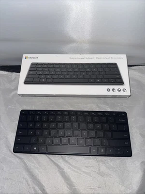 Microsoft Designer Compact Keyboard - Black 21Y-00001 FAST SHIPPING - Image 1 of 4