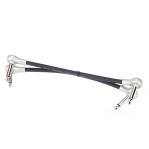 Kirlin 2 Pieces Black 0.15m 6" Original 1/4" Mono Plug Guitar Effect Pedal Cable - Picture 1 of 5
