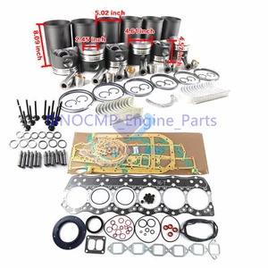 6D16 6D16T Engine Rebuild Kit w/ Valves For Mitsubishi Kobelco Forklift ME072065 - Picture 1 of 11