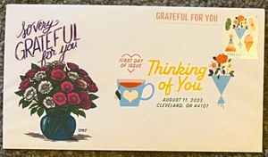 First Day Cover DAF AI FDOI cachet 2023 Thinking of You Pictorial Cancel #5805 - Picture 1 of 1