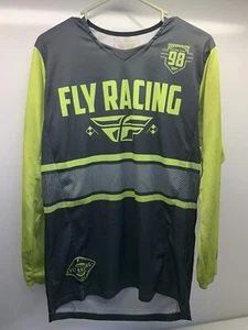 Camiseta Fly Racing Kinetic Talla Pequeña/Pantalones Talla Juvenil 24 Combo Gris/Verde - Imagen 1 de 11