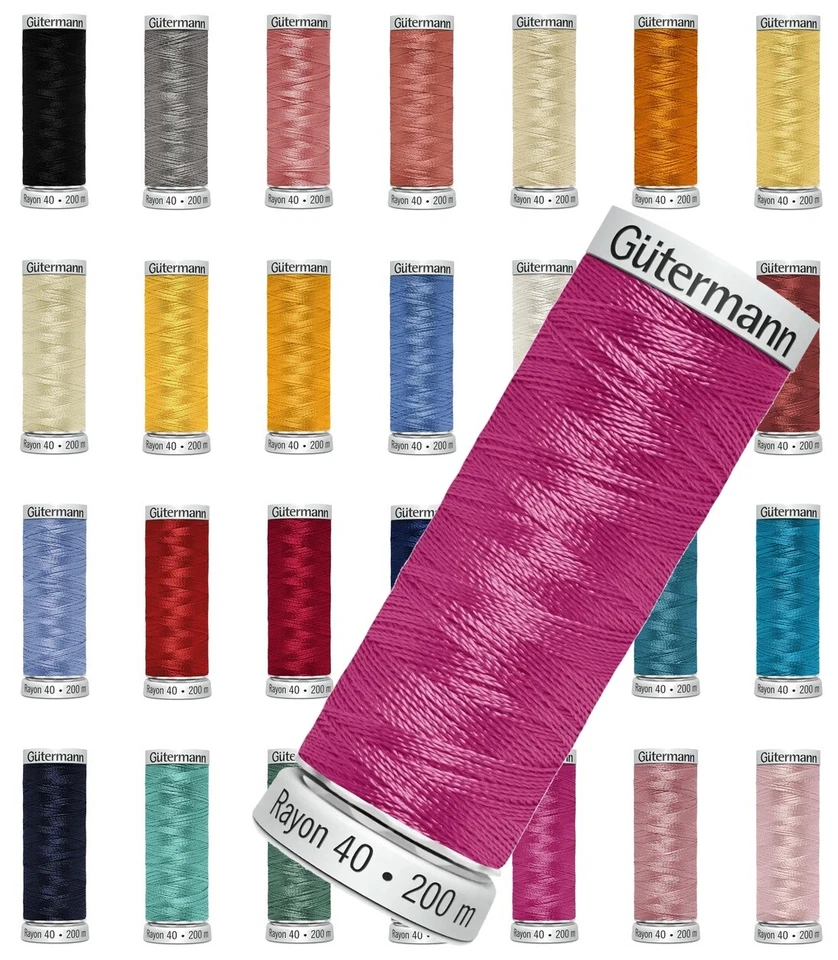 (1,63€/100m) Gütermann Sulky Viskose Maschinen Stickgarn Rayon40 200m