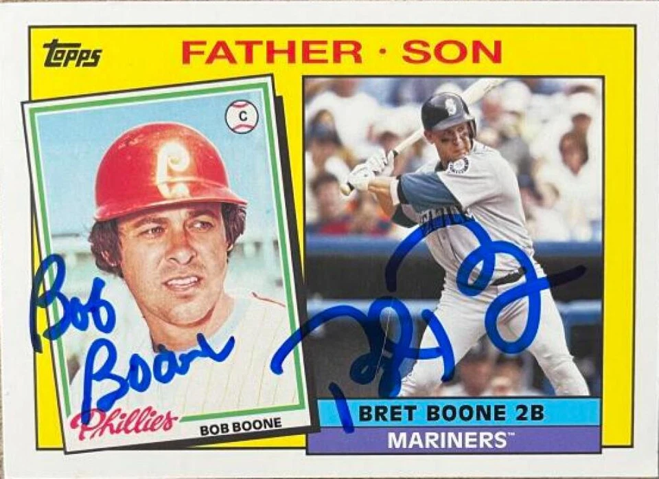 Bob & Bret Boone 2016 Topps Archives - 1985 Father-Son Recreate #FS-BB  - Image 1 of 1