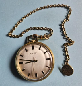 FAVOR Taschenuhr mechanisch Handaufzug funktioniert - Bild 1 von 6