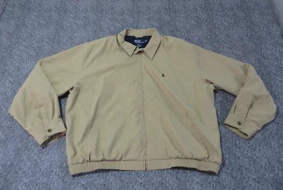 Chaqueta De Colección Polo Ralph Lauren Harrington Para Hombre XXL Forrada Cremallera Completa Beige Foto 1 de 4