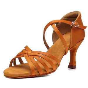 Women Ballroom Latin Dance Shoes Tango Soft Sole Jazz Shoes Practice Sandals