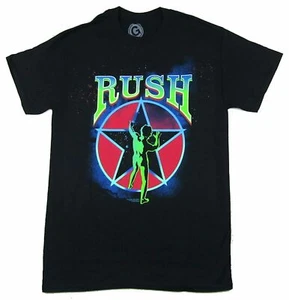 Official Rush Star Man Colour Image Mens Black T Shirt Rush T Shirt Classic Tee - Picture 1 of 1