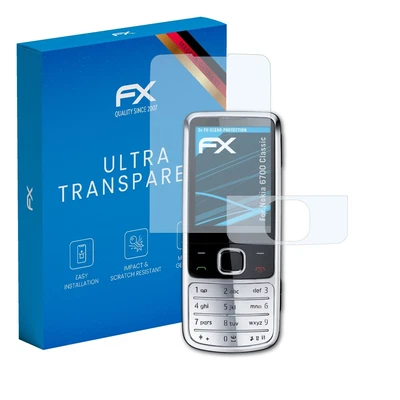 atFoliX 3x Screen Protection Film for Nokia 6700 Classic Screen Protector clear - Image 1 of 4