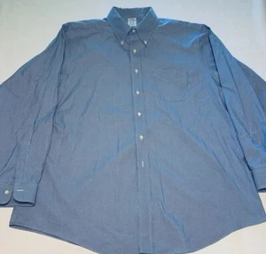 Brooks Brothers 1818 Classic Fit Blue Check Men's 18x36 Button Down - Picture 1 of 5