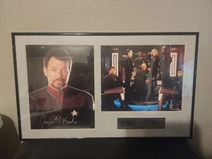 FOTO ENMARCADA FIRMADA Star Trek TNG Jonathan Frakes LTD/300 Cmd Riker - Imagen 1 de 6