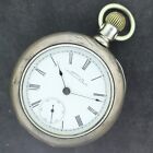 Antique 18 Size American Waltham Manual Wind Pocket Watch Grade 3 Coin Silver