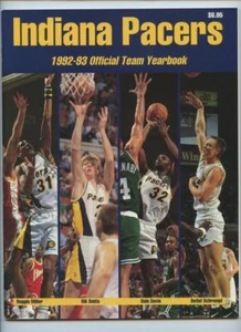 1992 93 NBA Basketball Team Yeabook Indiana Pacers Reggie Miller Detlef Schrempf - Picture 1 of 2
