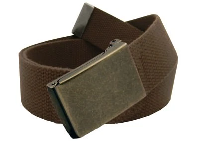 Build A Belt Kid's Antique Gold Flip Top 1.25" Wide Buckle with Canvas Web Belt - Image 1 of 4