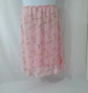 Coldwater Creek Pink Floral Skirt - Size 12 - Picture 1 of 11