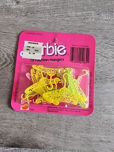 Mattel Barbie Fashion Clothes Hangers: Yellow Pink Green SEALED IN PACKAGE 1984 - Picture 1 of 6