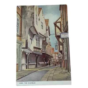Cartolina York The Shambles Gran Bretagna Street View Vintage A689 - Foto 1 di 2