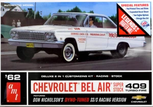 '62 Chevrolet Bel Air Super Stock 409 Don Nicholson 1:25 AMT Model Kit AMT1283 - Bild 1 von 2