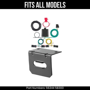 For 11-16 Jeep Compass 4 Pin Trailer Wire Plug & Bracket Fits All Models Curt - Picture 1 of 13