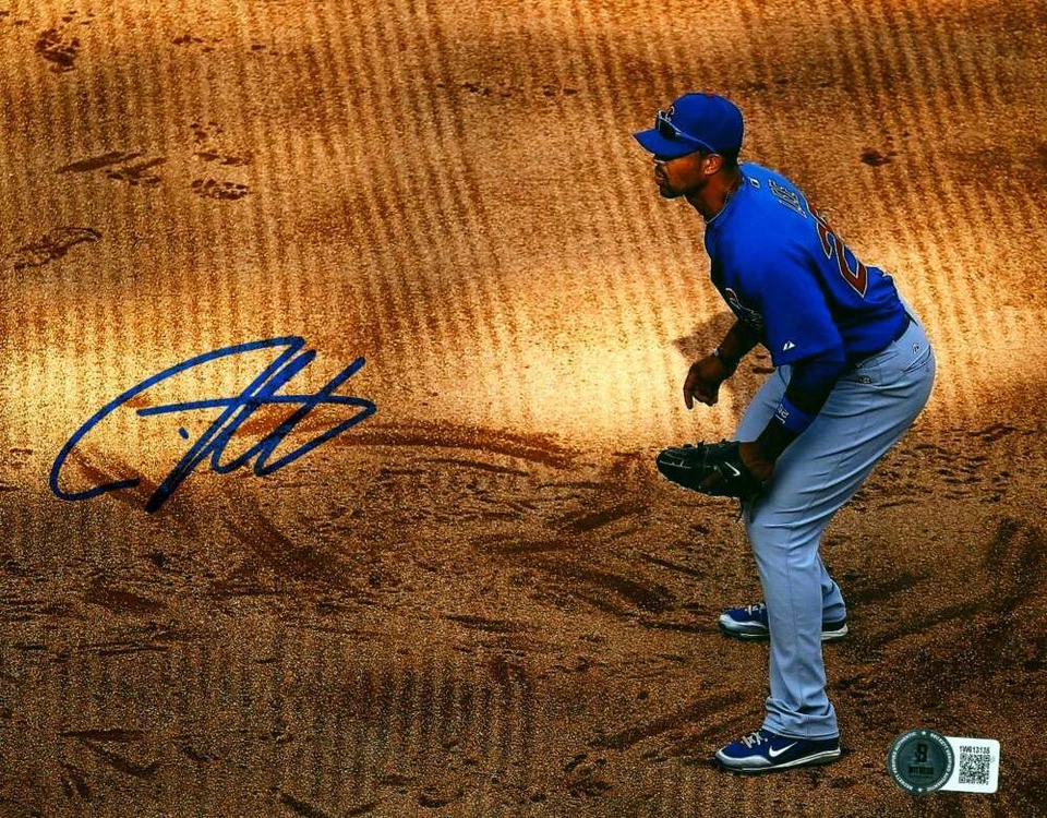 Foto firmada por Derrek Lee de los Cachorros de Chicago 8x10 Beckett Witness certificado de autenticidad BAS #3 Foto 1 de 1
