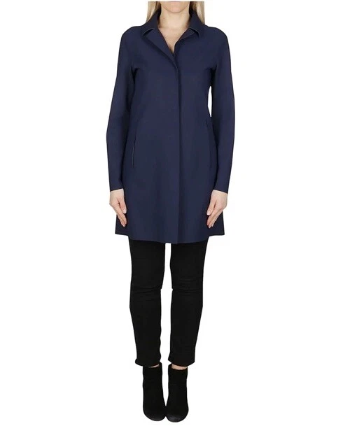 Abrigo de buceo Herno clásico de un solo pecho azul marino talla ~ 44 ~ elegante ~ hecho en Rumania Foto 1 de 4