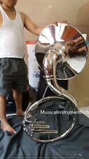 SOUSAPHONE 22"BELL PURE BRASS MADE IN CHROME POLISH+CASE+MOUTHPC+ FREE SHIPPING 