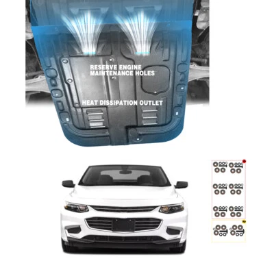 Protectores contra salpicaduras de motor delanteros para Chevrolet Malibu 2017-2018 Foto 1 de 4