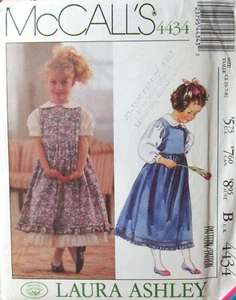 VTG McCalls 4434 Girls 6-8 Laura Ashley Dress Jumper Blouse Petticoat Pattern UC - Picture 1 of 2