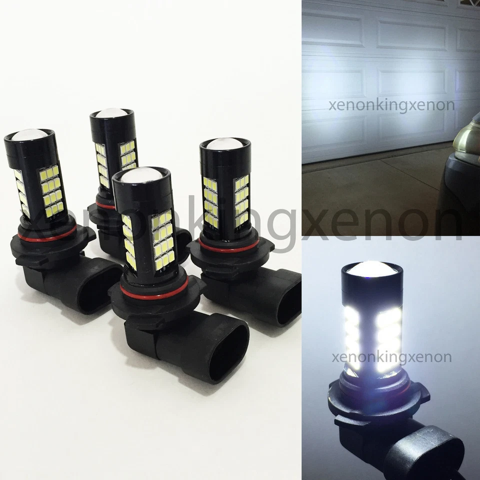 Combo 9006-HB4 9005-HB3 Samsung LED 42 SMD High/Low Beam White #x5 Light Bulbs - Image 1 of 4