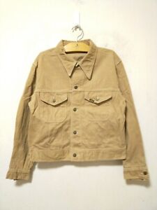 Vintage 70s Lee Sateen Moleskin trucker union made sanforized denim jacket Sz L
