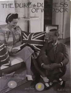 RARE “Duke & Duchess of Windsor" Remnants Of Their Worn Clothes Encapsulated COA - Picture 1 of 2