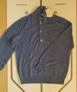 Brunello Cucinelli men's 100% Cashmere Knit Sweater Size 48 Made in ITALY New - Picture 1 of 4