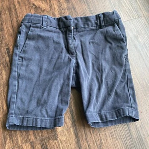 Girls Chaps Navy Blue Adjustable Waist Uniform Shorts Size 5 - Picture 1 of 6