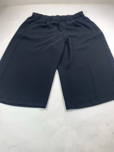 J Jill Pants Womens Medium Black Capri Pull On Elastic Waist Pockets - Picture 1 of 15
