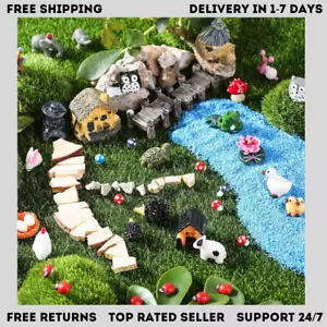 172Pcs Miniature Fairy Garden Accessories - Animal Figurines and Mini Landscapes - Picture 1 of 8