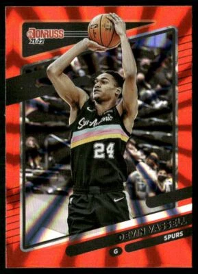 2021-22 Donruss Orange Holo Laser Devin Vassell #15 - Image 1 of 2