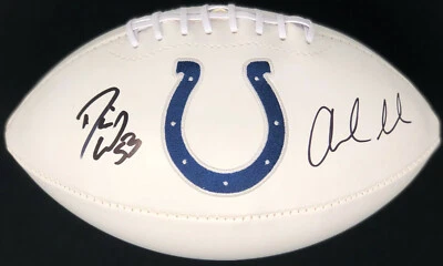 PSA/DNA IND Colts ANDREW LUCK & DARIUS LEONARD Signed Autographed Logo Football - Image 1 of 2