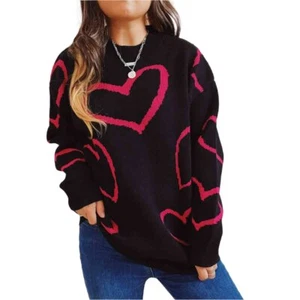 KRE Prime Damen-Langarmpullover mit Herzmuster - Bild 1 von 19