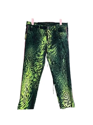 Elie Tahari Women’s Pants Green Animal Print Size 8 - Image 1 of 4