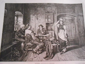 Gravure 1890 - Une Recrue composition de C. Von Muller - Picture 1 of 1
