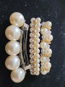 3 Handmade Vintage Barrettes - Picture 1 of 7