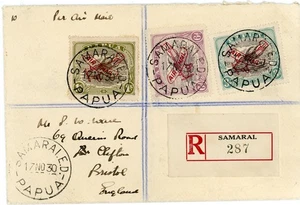 Papua SG#120,#119,#118(complete set ASH Printing)-SAMARAI.E.D. PAPUA-17/NO/30-RE - Picture 1 of 3